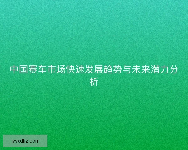 中国赛车市场快速发展趋势与未来潜力分析 中国赛车市场快速发展趋势与未来潜力分析